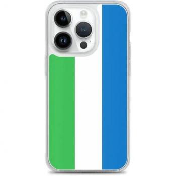 Soft TPU iPhone 14 Pro Case – Sierra Leone Flag Edition