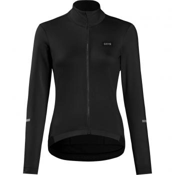 Gore Wear Progress Thermo Jersey Femminile Nero Maglia Manica Lunga