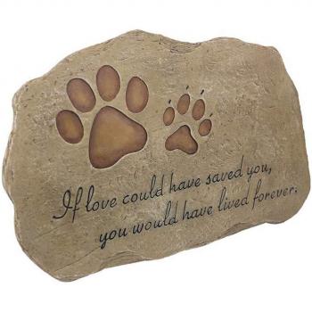 Pet Gravestone with Paw Print