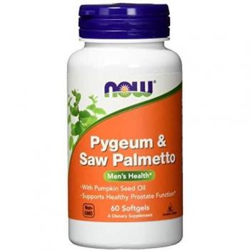 NOW Foods Pygeum y Saw Palmetto 60 Unidades
