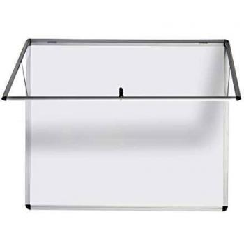 VT350109150 Glas‑Innenfenster Vitrine Bi‑Office – 8 × DIN A4, Aufschwingtür, Magnetfläche, abschließbar