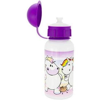 Trinkflasche mit Pumpfunktion „Zebrasus“ – 400 ml Aluminium