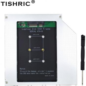 Carcasa de Aluminio para Disco Duro SATA 3.0 con Adaptador MSATA