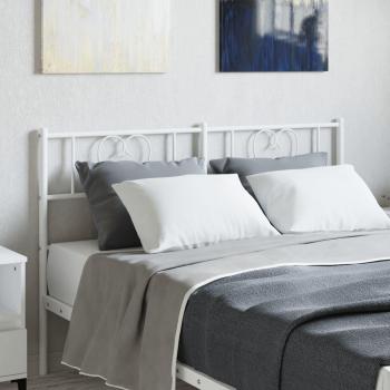 Vidaxl kovové čelo bílé 120 cm pro postel