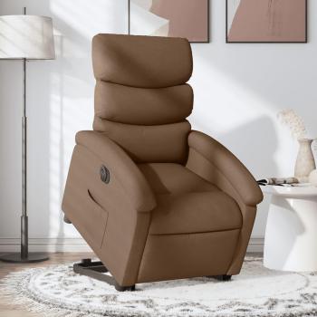 VidaXL Elektrischer Relaxsessel mit Hebefunktion aus braunem Stoff