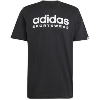 Sportliches Herren-Short Sleeve Shirt adidas SPW 100 % Baumwolle XXXL Schwarz