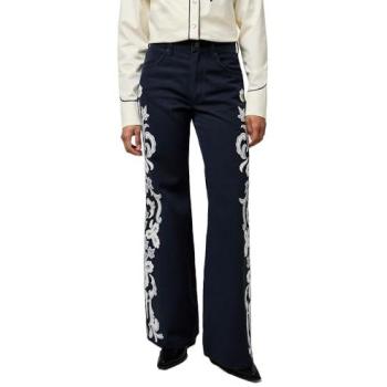 Pantalon évasé bleu femme Wrangler