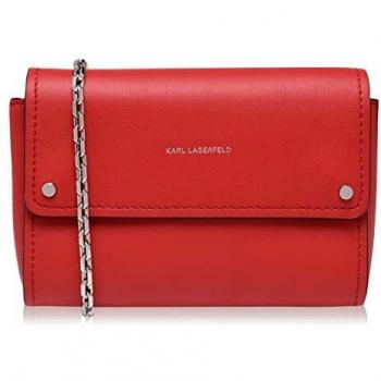 Karl Lagerfeld A502 Red Sports Chain Pocket Flap Bag for Women, One Size