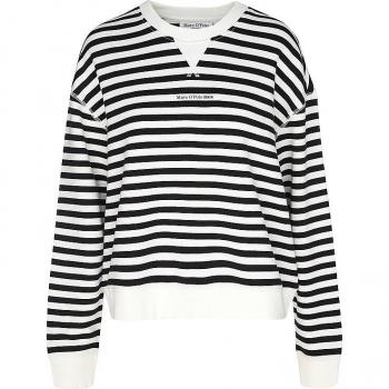 Marc O'Polo Gestreiftes Sweatshirt relaxed schwarz m