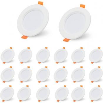 Randaco 20x Faretti Soffitto LED 5W 6000K Bianco Freddo