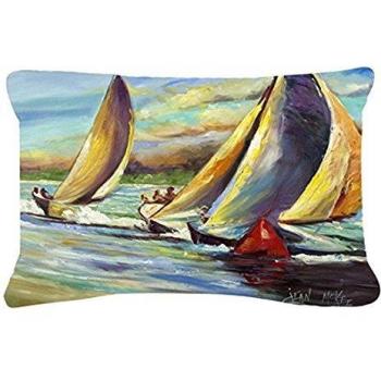 Caroline's Treasures Knost Regatta Pass Christian Sailboats Decorative Pillow
