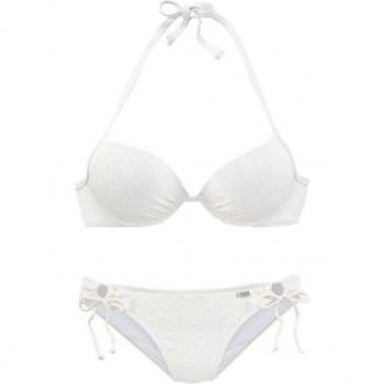 Damen Push-Up-Bikini von Buffalo, Creme, Gr. 42, Cup B