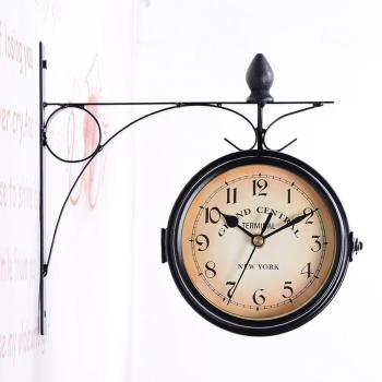 Retro Double Faced Wall Clock