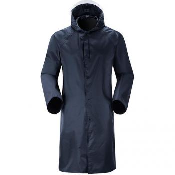 Long Waterproof Rain Coat for Men with Reflective Strips