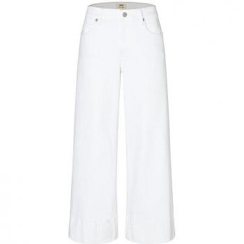 MAC Wide Leg Jeans Nevada in Offwhite, Damen, Größe 42