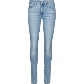 Röhrenjeans LEVI'S 711 DOUBLE BUTTON Gr. 28, Länge 32, blau (moments like this) Damen Jeans