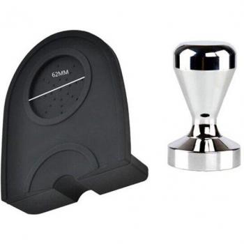 Coffee Tamper with Corner Mat