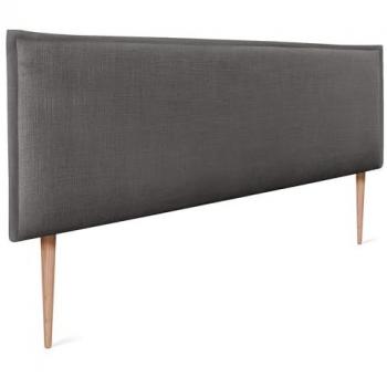 Cabezal Tapizado Lino Natural Gris Oscuro 145x105cm para Dormitorio