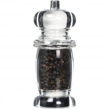 T&G Clear Acrylic 2‑in‑1 Pepper and Salt Combiner – Classic Bellied