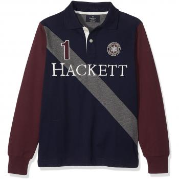 Polo Hackett London Ls Snow Diag para Niños, Azul