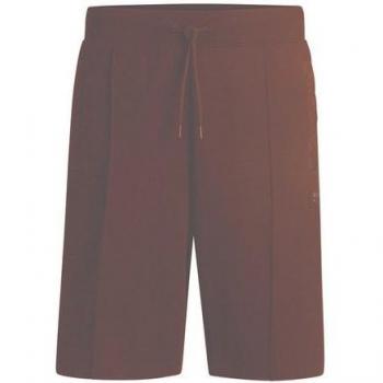 Hellbraune Sweatshorts mit Label-Print