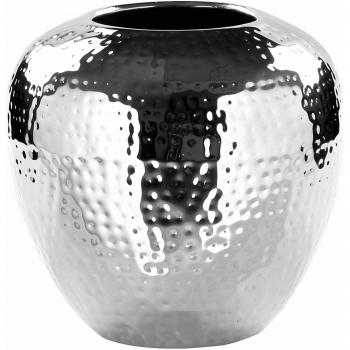 Elegante Fink Lo​sone‑Amphore, silberfarben, 20 cm hoch