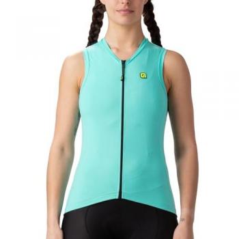 Maglia da ciclismo senza maniche Alé Color Block turchese donna