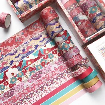 12-Pcs 300cm Washi Tape Set for Journaling and Scrapbooking with Masking Tape and Cute Sticker Embellishments