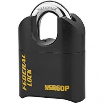 Lucchetto SRP Nero 60 mm Arco Protetto in Acciaio al Molibdeno – Thirard