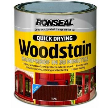 Ronseal Quick Dry Satin Woodstain Teak 250ml