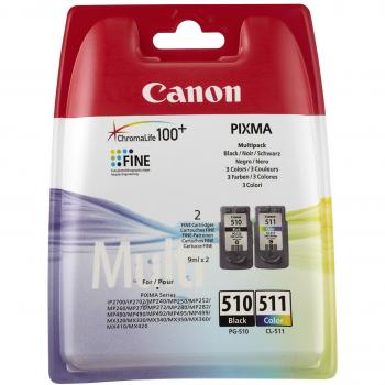 Kit di Ricambio d'Inchiostro Canon (PG-510 Nero / CL-511 Colore)