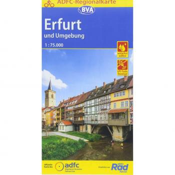 Fietskaart ADFC Regionalkarte Erfurt und Umgebung | BVA BikeMedia