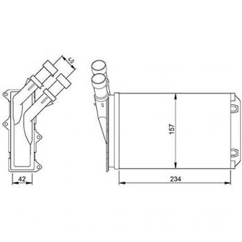 NRF Radiateur de Chauffage 54308 pour PEUGEOT 306, CITROËN Partner