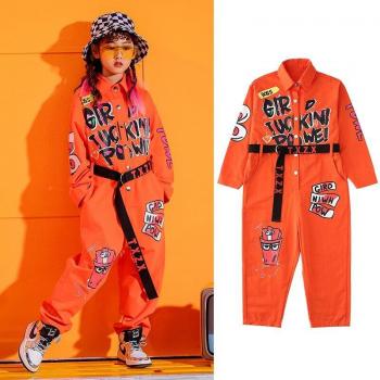 Kids Long Sleeve Hip Hop Dance Costume