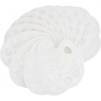 15 Pcs White Plastic Palettes for DIY Art Painting