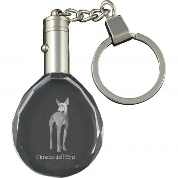 Cadeau « Cirneco Dog Photo » – Pendentif photo chien, porte-clés cristal dans boîte cadeau