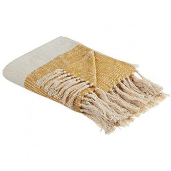 Coperta Nappe Beige e Arancio 130 x 170 cm