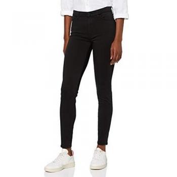 For All Mankind Women's High Waist Skinny Crop Jeans, Black (Size 26)