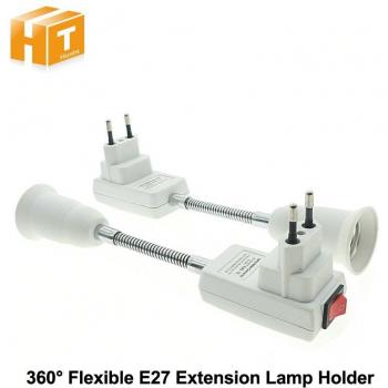 Tige Lampes 360° à Prise E27 UE avec Interrupteur Intégré