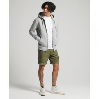 Superdry Vintage Bio-Baumwolle Kapuzen-Sweatshirt mit Reißverschluss Grau Herren Größe L