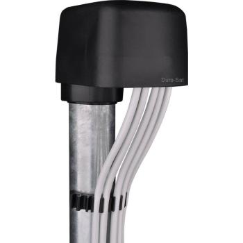 Bouchon de Mât Antenne avec Sortie de Câbles Ø 48/60 mm