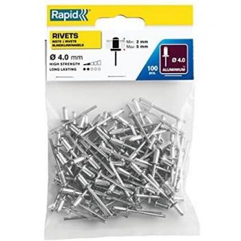 Rapid Rivets Standard Aluminium Rivets 4 x 8 mm 100 Pieces