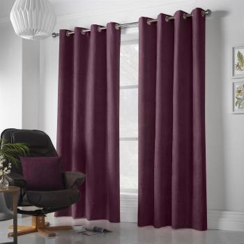 Velvet Chenille Eyelet Curtains