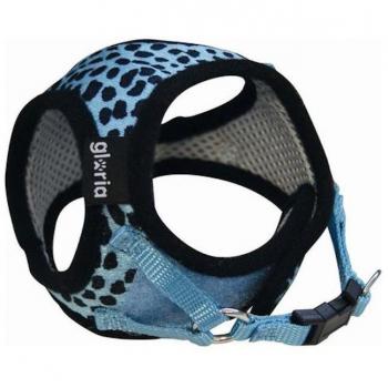 Arnés para Perro Gloria Leopardo 21-29 cm Azul Talla S