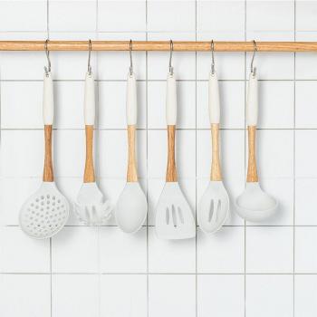 Pack d'ustensiles de cuisine en silicone haut de gamme : cuillère tournante, passoire à pâtes et plateau pâtisserie
