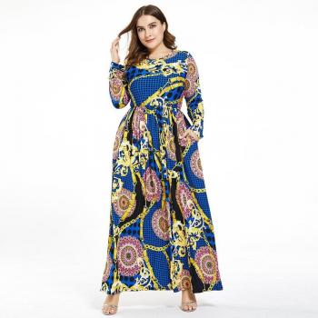 Maxi Robe 6XL Femme Poached – Printemps Automne Rétro Vintage