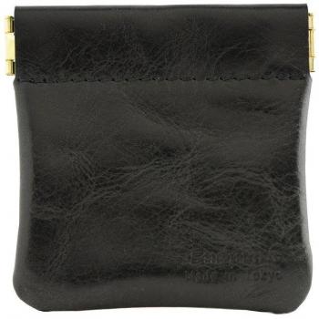 Men’s/Women’s Black Leather Coin Holder – Endmark Japan