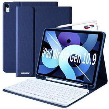 New iPad Air 4th Gen 10.9 Keyboard Case 2020, Built-in Apple Pencil Holder