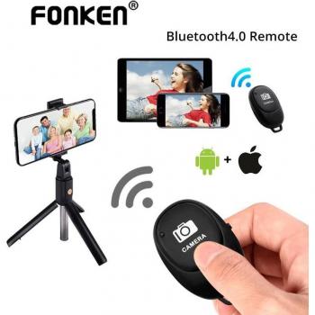 FONKEN Bluetooth Phone Selfie Stick with Remote Shutter