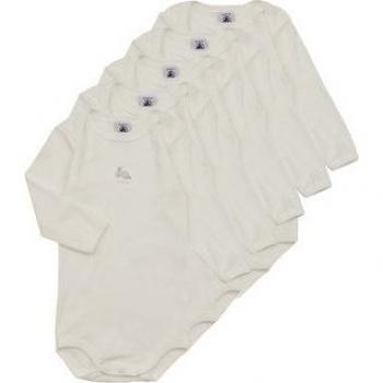 Petit Bateau Boys' Long Sleeve Bodysuits Pack of 5